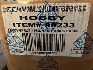 2021 Panini National Treasures Football Hobby 4 Box Case - Sealed BBCE Cert B7