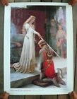 Edmund Leighton The Accolade Medieval Knight Queen Romantic Print Poster 31x23