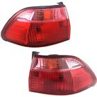 Halogen Tail Light Set For 1998-2000 Honda Accord Outer Clear/Red w/ Bulbs 2Pcs (For: 2000 Honda Accord)