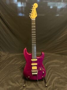 2014 Charvel USA Custom Shop San Dimas Trans Purple Quilt Guitar W/OHSC