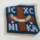Vintage Completed Yarn Needle Craft Greek Orthodox ICXC NIKA