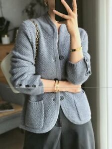 Spring New Cashmere Cardigan Women Sweater Loose Knit Coat Sweater