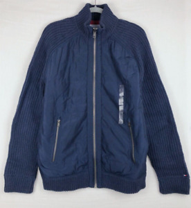 NEW $199 Tommy Hilfiger Mens Full Zipped Jacket Coat Navy XL