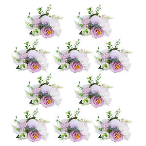 10-pack Artificial Flower Bouquets Wedding Flower Balls for Centerpieces Decor