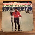 JOHNNY MATHIS  MERRY CHRISTMAS COLUMBIA HOLIDAY VG VINYL LP VINTAGE CS 8021 RARE