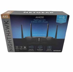 New ListingNETGEAR AX4200 Nighthawk Dual-Band Wi-Fi 6 Router - Black (RAX42-100NAS) OB