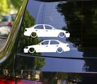 2X Lowered Car Silhouette JDM Decal Stickers for HONDA CIVIC EK  EJ Sedan VTi