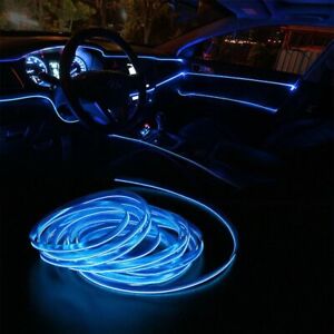 2m Blue LED Car Interior Decorative Atmosphere Wire Strip Light Accessories US (For: Honda Civic)