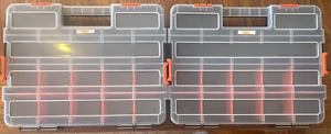 2 HDX TOOL ORGANIZERS BOX 17 COMPARTMENTS EACH (34 TOTAL) EXCELLENT