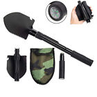 Folding Military Shovel Camping Survival Garden Tool With Compass &Carrying Case