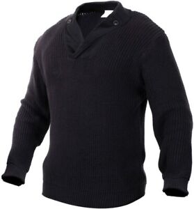 Rothco WWII Vintage Sweater, Black, 3XL