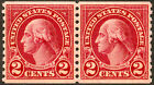 US Stamps # 599A MNH Superb Choice Type II Pair Scott Value $500.00