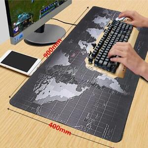 900*400 MM Anti-Slip Rubber World Map Office Speed Game Mouse Pad Mat Large XXL