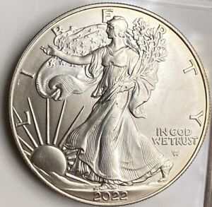 New Listing2022  Silver American Eagle BU  1 Oz Coin US $1 Dollar .999