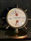 Vintage Sunoco Brass Ships Wheel Thermometer  Barometer Solar Petroleum Co