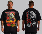 IRON MAIDEN THE NUMBER OF BEAST HARD ROCK BLACK T SHIRT MEN'S SIZES FRONT & BACK