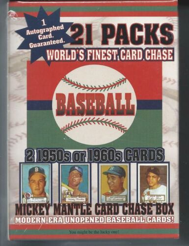 1952 CARD CHASE BOX-21 pack -Auto-2 cards 1950/60's
