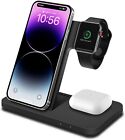 3In1 Wireless Charger Dock Charging Station For Apple Watch 9 Air Pods iPhone 15