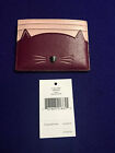 Kate Spade Meow Cat Small Slim Cardholder PINK NEW