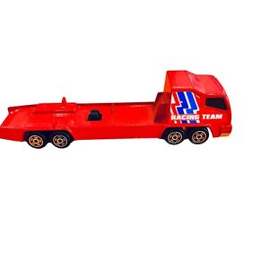 Majorette Transporter Semi Truck Red White Blue Diecast Racing Made in France
