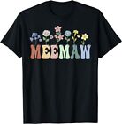 Meemaw Gifts Women Wildflower Floral Design Meemaw T-Shirt