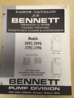 Bennett Parts Catalog Manual ~ Models 2092 2096 2192 2196 Gas Pumps Dispensers