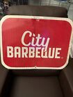 City Babrbecue Metal Advertising Sign 24 x 18