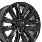 Set of Four 20 Inch Satin Black 4869 Rims Fits Cadillac GMC Chevy (For: 2022 INFINITI QX80)