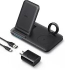 Anker 3-in-1 Wireless Charger Foldable QI Charging Station for iPhone 14-Refurb