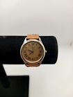 Fossil Watch Women Stainless Silver Gold Brown Leather Water Resis Brown Quartz