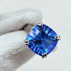 40.00 Cts Natural Blue Tanzanite Concave 925 Sterling Silver Handmade Ring Us 7