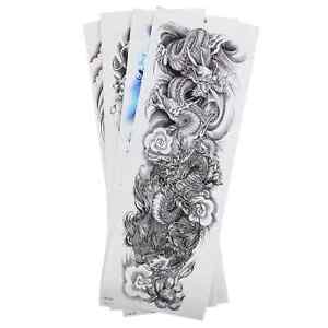 4 Sheets Ghost Animal Pattern 3D Temporary Fashionable Tattoo Stickers For Arms