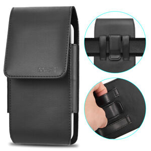 Leather hones Vertical Pouch Belt Clip Loop Holster Cover Case OtterBox