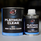 Platinum Clear 4:1 Automotive 2K High Gloss QUART Size Clearcoat Kit w/Hardener!
