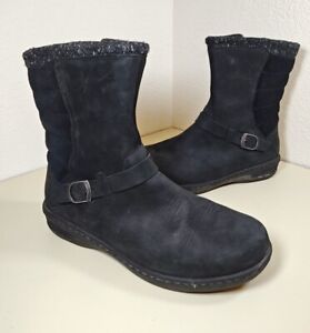 Teva Women's Nopal 1012439 Size 8 Black Leather Mid Calf Snow Boots