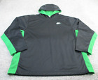 Vintage Nike Mens Black Celtic Green Mesh Hoodie Check Sweat Long Sleeve XL EUC