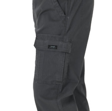 Men's Wrangler Flex Cargo Pant Relaxed Fit Anthracite Grey Tech Pocket