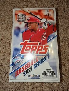 2021 Topps Series 1 Baseball Hobby Box 24 Packs + 1 Silver Pack SEALED
