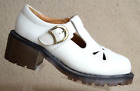 Dr. Martens Women's 7 M Vintage Leather Mary Janes Shoes White England