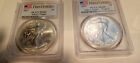 New Listing2017 & 2021 Silver Eagle Coin  PCGS MS 69 First Strike Flag Label Free Shipping