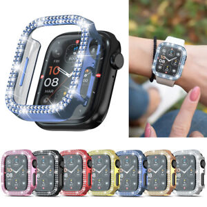 Bling Double Row Diamond Bumper Case Cover For Apple Watch Ultra 8 7 SE 6 5 4 3