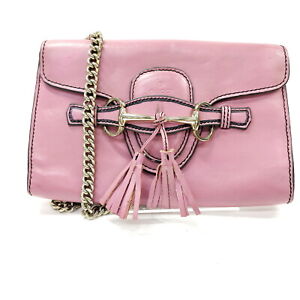 Gucci Shoulder Bag  Pink Leather 3040914