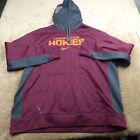 Virginia Tech Hokies Sweater Adult XXL Maroon Gray Hoodie Nike Therma-Fit Mens