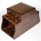 Vintage Wally Frank Wooden Smoking Tobacco 6 Pipe Rack Stand Holder Box Humidor