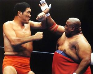GIANT BABA vs ABDULLAH THE BUTCHER 8X10 PHOTO WRESTLING PICTURE WWF