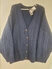 Torrid Plus sz 5 5X Navy Blue Cable Knit Cardigan Sweater NWT $69.50 18915814