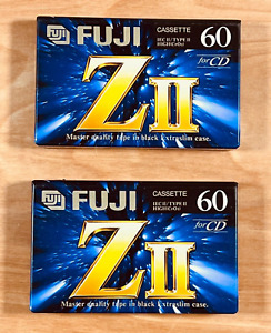 New - 2 Sealed Fuji Z II 60 Blank Cassettes