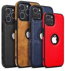 For iPhone 15 14 Plus 13 12 11 Pro Max Mini XR XS Slim Luxury Leather Case Cover