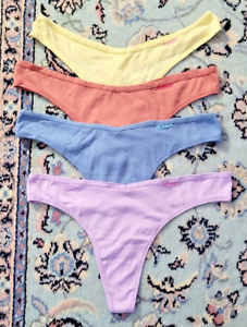 Victoria's Secret lot of 4 cotton thong underwear Size XXL NWOT