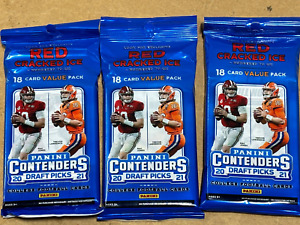 6 X 2021 Panini Contenders Draft Picks SEALED FAT CELLO VALUE PACK 108 CARDS